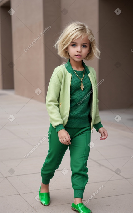 Algerian child girl with  blonde hair