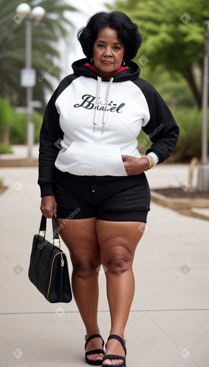 African american elderly female with  black hair