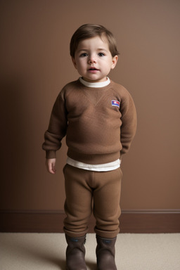 Chilean infant boy with  brown hair