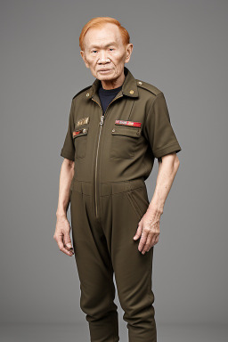 Indonesian elderly male with  ginger hair