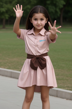 Uzbek child girl with  brown hair