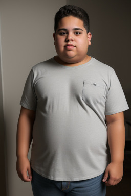 Puerto rican teenager boy with  gray hair