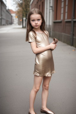 Latvian infant girl with  brown hair