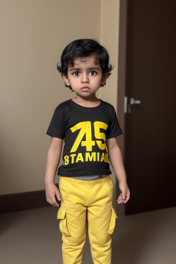 Omani infant boy with  black hair