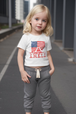 American infant girl with  blonde hair