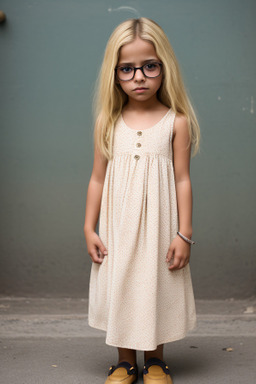 Venezuelan child girl with  blonde hair