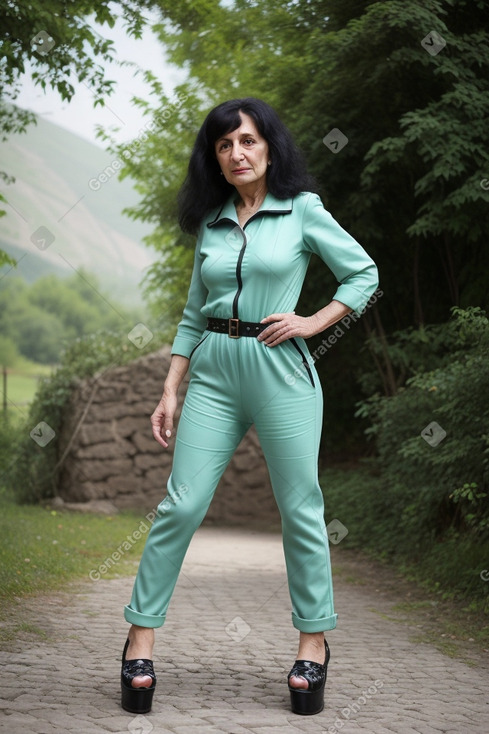 Azerbaijani elderly female with  black hair