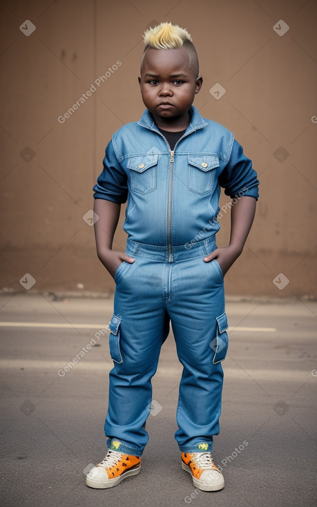 Zambian child boy with  blonde hair