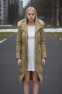 Belarusian adult female with  blonde hair