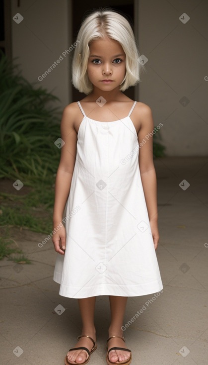 Child female with  white hair