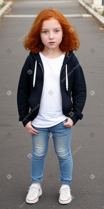 Greek child girl with  ginger hair