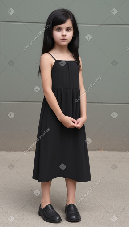 Polish child girl with  black hair