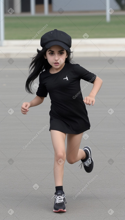 Iranian child girl with  black hair