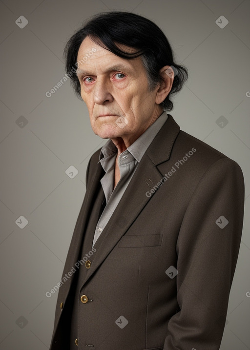 Irish elderly male with  black hair