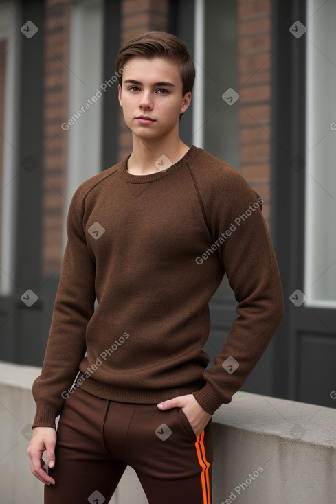 Dutch young adult male with  brown hair