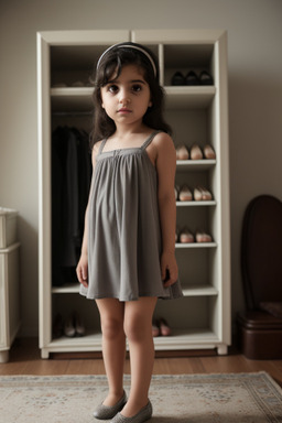 Arab infant girl with  gray hair