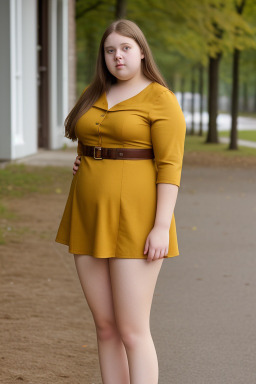 Estonian teenager girl with  brown hair