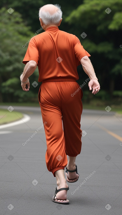 Vietnamese elderly male with  ginger hair