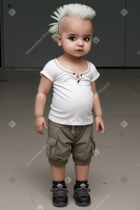 Saudi arabian infant girl with  white hair