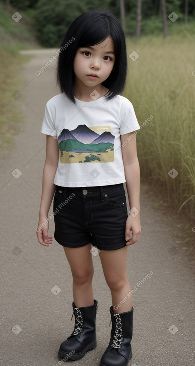 Japanese child female with  black hair