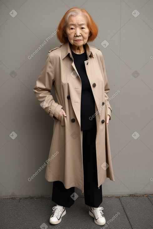 Japanese elderly female with  ginger hair