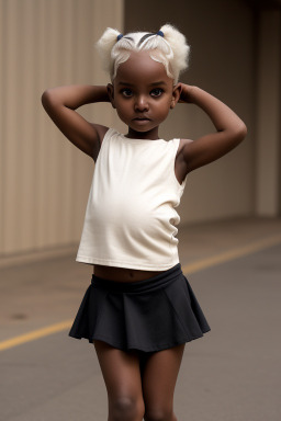 Sudanese infant girl with  white hair