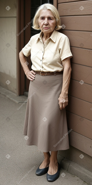 Chilean elderly female with  blonde hair