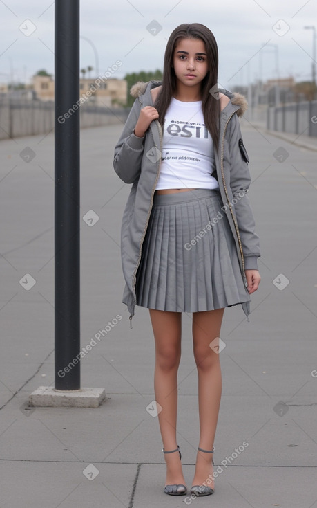 Tunisian teenager girl with  gray hair