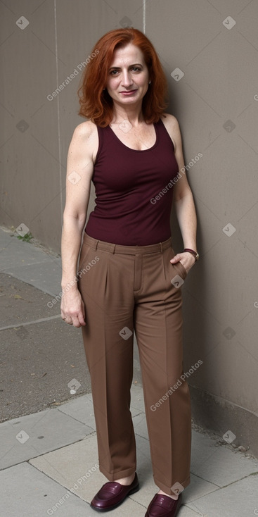 Iraqi middle-aged female with  ginger hair