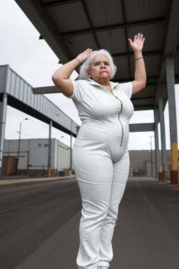 Hispanic elderly female with  white hair