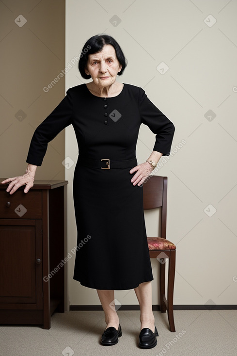 Slovak elderly female with  black hair