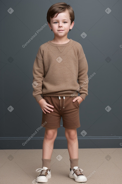 Australian child boy with  brown hair