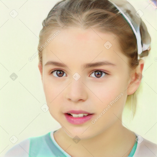 Neutral white young-adult female with short  brown hair and brown eyes