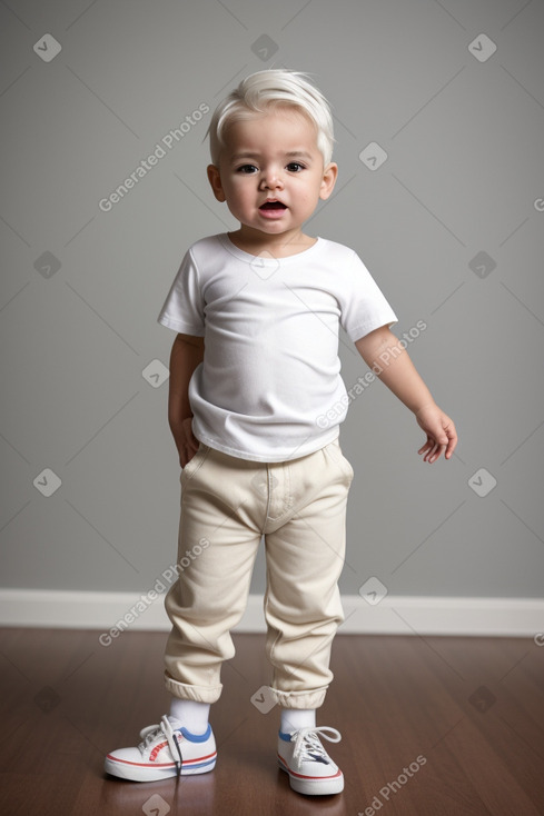 Cuban infant boy with  white hair