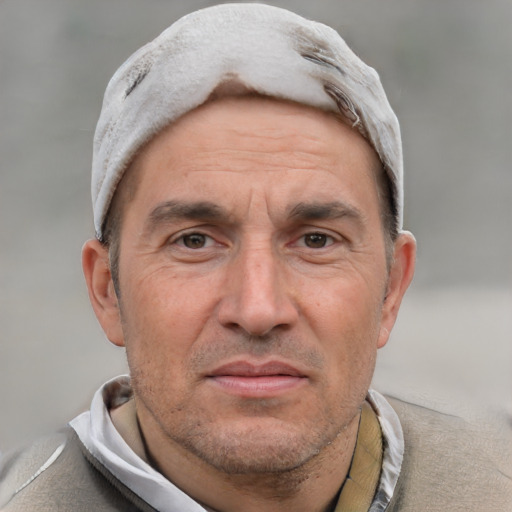 Neutral white adult male with short  brown hair and brown eyes