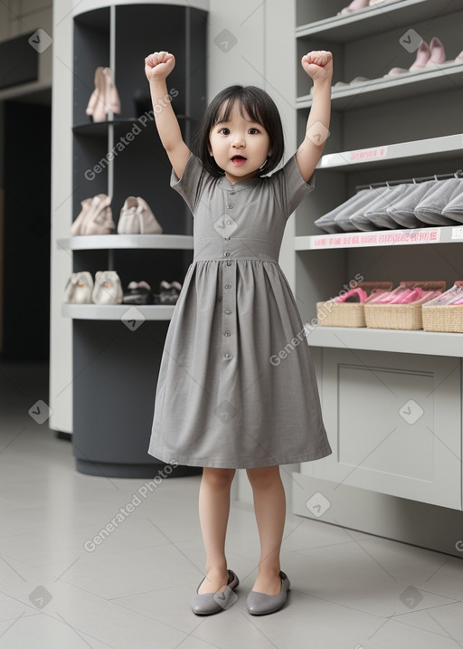 Korean infant girl with  gray hair