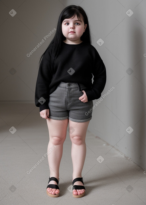 Albanian infant girl with  black hair