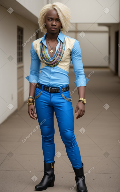 Ghanaian adult non-binary with  blonde hair