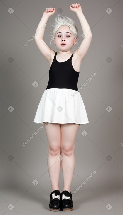 Israeli child girl with  white hair