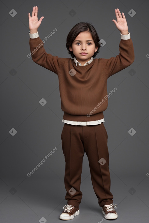 Peruvian child boy with  brown hair