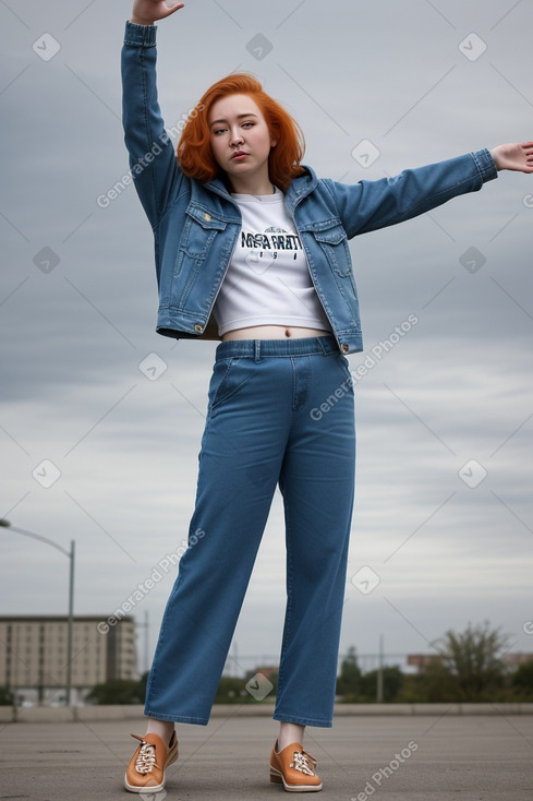 Uzbek adult non-binary with  ginger hair