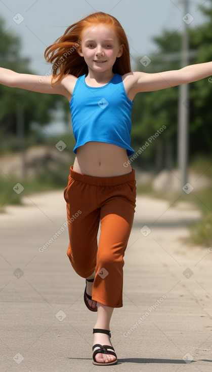 Croatian child girl with  ginger hair