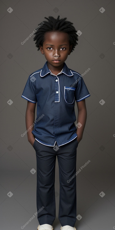 Senegalese child boy with  black hair