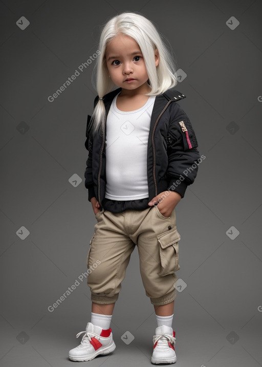 Peruvian infant girl with  white hair