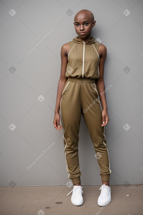 Ghanaian teenager girl with  blonde hair