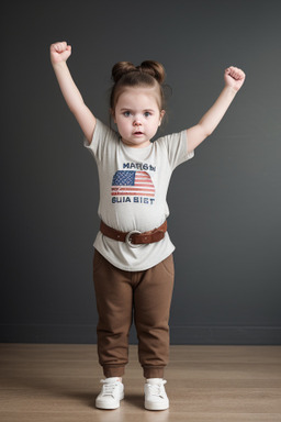 American infant girl with  brown hair