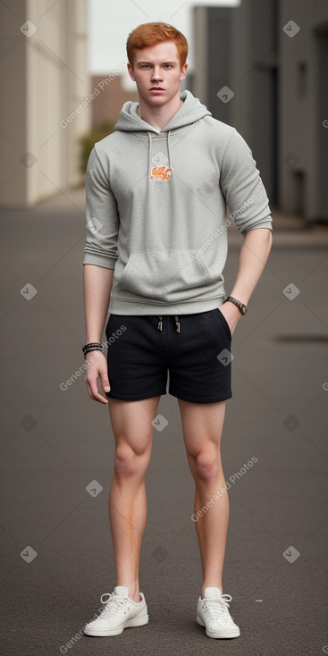 Caucasian young adult male with  ginger hair