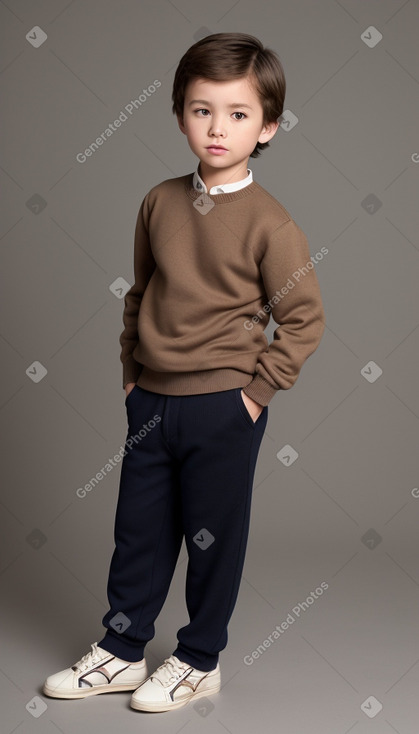 Child boy with  brown hair