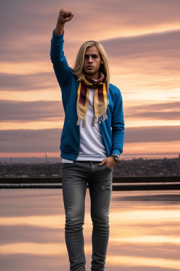 Venezuelan adult male with  blonde hair