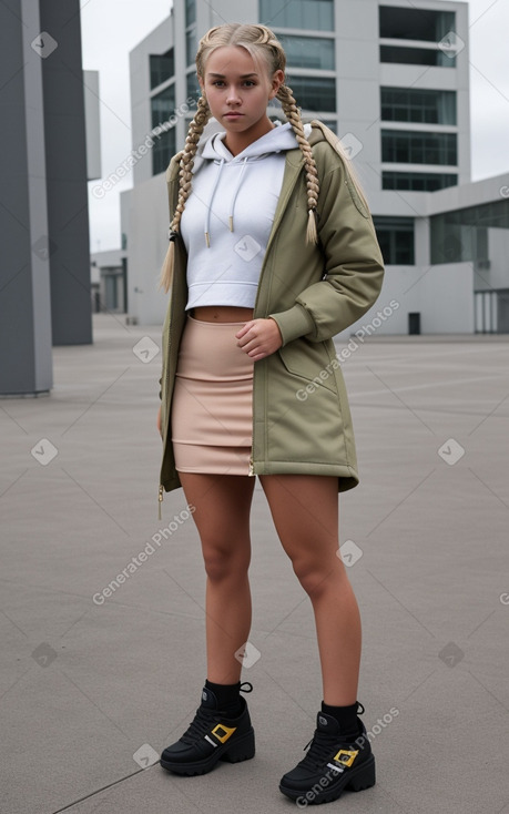 Australian teenager girl with  blonde hair